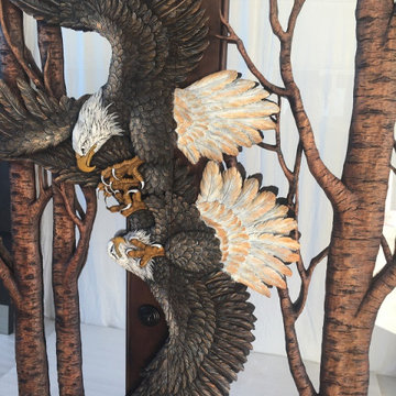 Eagle Mating Carved Doors