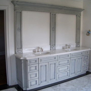 Faux finish cabinet