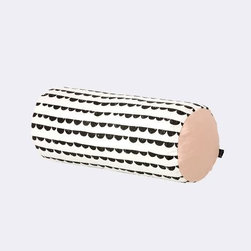 Half Moon Cylinder Cushion 30 x 18 cm Black - Decorative Pillows