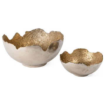 Aidey Decorative Metal Bowls, Set of 2