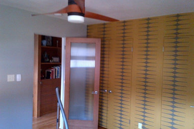 Inspiration for a modern bedroom remodel in Milwaukee