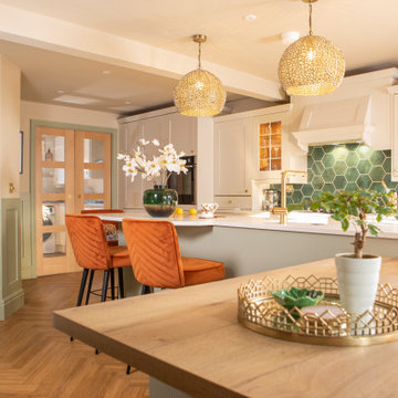 Calming Painted Kitchen Diner in East Yorkshire