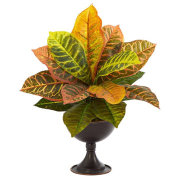 Nearly Natural 14� Pothos Artificial Plant in Ceramic Planter