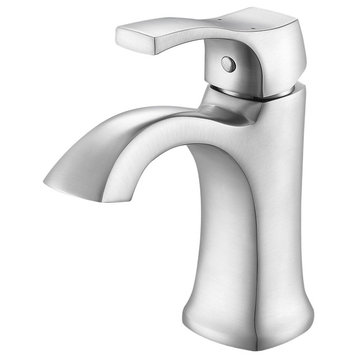 Ancona Morgan Single Lever 1-Hole Bathroom Faucet, Stainless Steel