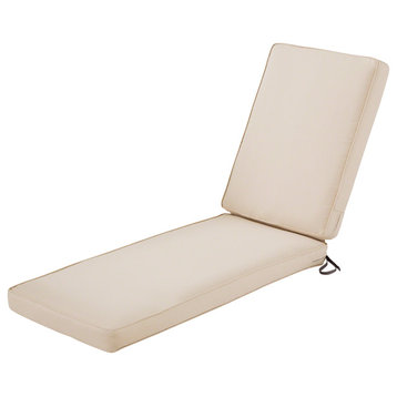 Patio Chaise Lounge Cushion, Antique Beige, 72"x21"x3"