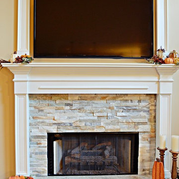 Johns Creek, GA - 2 Bathrooms and Fireplace Surround