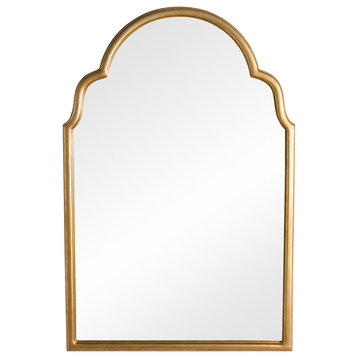 Gold Finish Moroccan Look Arched Mirror