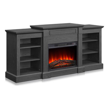 Lenore Fireplace Mantel with 23" Electric Fireplace, Gray