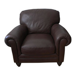 Macy's Leather Armchair Sofa - Armchairs And Accent Chairs