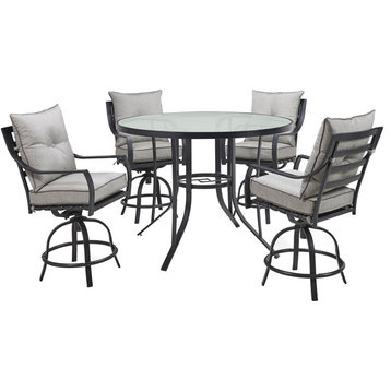 Lavallette 5-Piece Counter-Height Dining Set, Silver Linings
