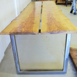 River Reclaimed Curly Sinker Pine Table - Dining Tables