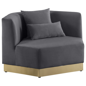 Marquis Velvet Upholstered Chair, Gray