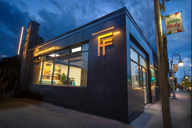 Huge urban home design photo in Ottawa