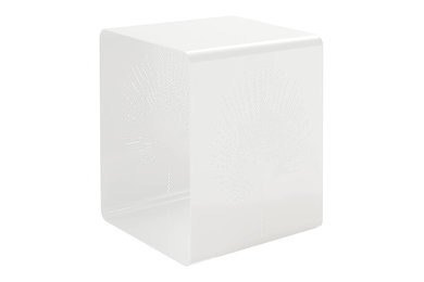 CUBE PALMIER PERFORE BLANC