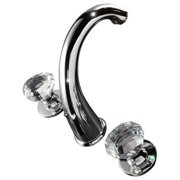 Rock Luxury Crystal Faucet, Polished Chrome, Without pop-up drain