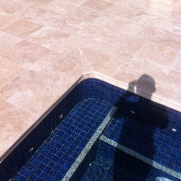 Brisbane Home - Light Travertine Pool & Entertaining Spaces