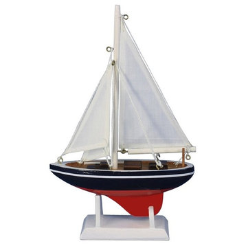 Wooden Endeavour Model Sailboat Decoration 9'' - Small Wood Sailboat - Wooden M