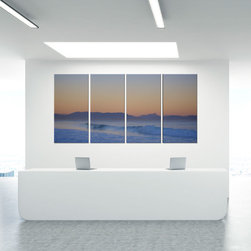 Multi Panel Artworks Quadtych overall 2550x1200mm "Byron in Pastels" Byron Bay A - Fine Art Prints