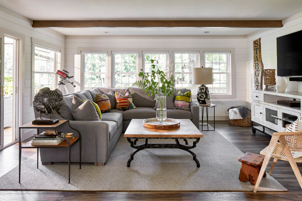 Rustic Living Room by Kandrac & Kole Interior Designs, Inc.