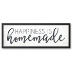 DDCG - Happiness Is Homemade 12x36 Black Framed Canvas - With a touch of rustic, a dash of industrial, and a pinch of modern elegance, this wall art helps you create a warm and welcoming space in your home. Digitally printed on demand with custom-developed inks, this  design displays vibrant colors proven not to fade over extended periods of time. The result is a beautiful piece of artwork worthy of showcasing in your home.