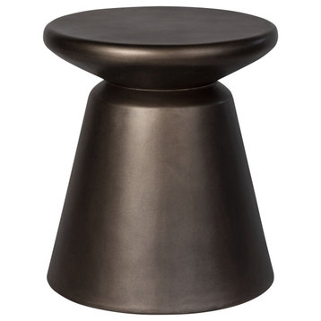Misha Concrete Mineral Side Table, Bronze