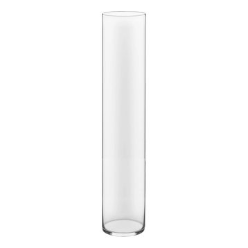 Centerpiece Tall Clear Glass Cylinder Vase, Height-32", Diameter-6"