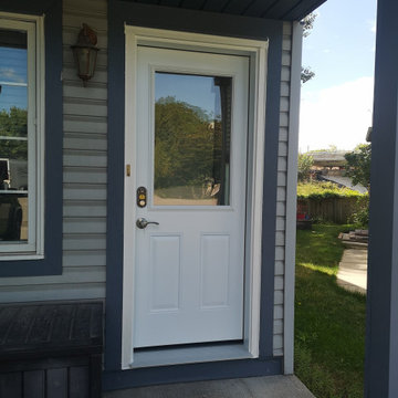Classic white entry doors