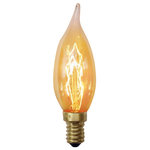 Urbanest - Spiral Loop Flame Tip 25 Watt Edison Bulb, E12 Base, Set of 3 - With clear glass and prominent filmaments, Edison light bulbs are a simple and effective way to make a statement in lighting.