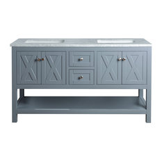 Jess Double Vanity, Gray, 60"
