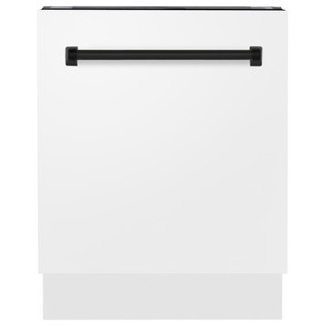ZLINE 24" Tall Tub Dishwasher, White Matte DWVZ-WM-24-MB