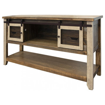Crafters and Weavers Bayshore Sliding Door 4 Drawer Console Table