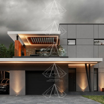 «1.3 Bright». High-tech House. Contemporary-style house. 250 sq.m.
