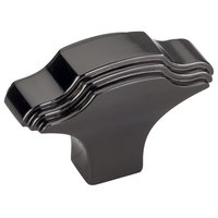 Jeffrey Alexander Maybeck Cabinet Knob, 1-11/16 in, Black Nickel