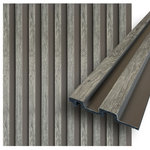 CONCORD WALLCOVERINGS - Waterproof Slat Panel, Classic Grey 2 Tone, Pack of 6 - Concord Panels Design: Our wall panels offer countless possibilities to creatively design your interior and to set natural accents. In our assortment you will find a variety of wall panels, which are available in a range of wood grain finishes.