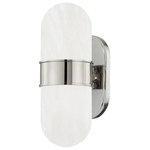 Hudson Valley Lighting - Hudson Valley Lighting 6902-PN Beckler, 2 Light Wall in y/Mod - A pair of opal matte glass shades are held in placBeckler 2 Light Wall Polished Nickel OpalUL: Suitable for damp locations Energy Star Qualified: n/a ADA Certified: n/a  *Number of Lights: 2-*Wattage:15w Incandescent bulb(s) *Bulb Included:No *Bulb Type:Incandescent *Finish Type:Polished Nickel