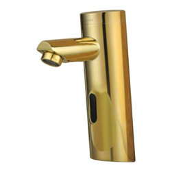 Gold Tone Plated Platinum Thermostatic Sensor Tap Solid Brass Construction - Bathroom Sink Faucets
