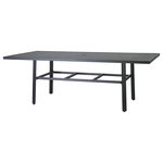 Gensun - Plank 44"x86" Rectangular Dining Table, Carbon - **Please refer to secondary images for finish and fabric colors**