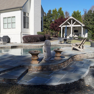 Outdoor Makeover and Swimming Pool Renovation Project- Milton, GA.
