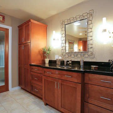 Master bathroom , closet and exercise room