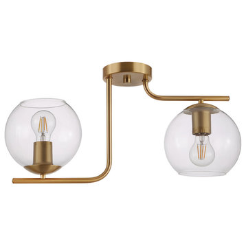 Eglo 98514A Marojales - 2 Light Ceiling Light - Brushed Gold