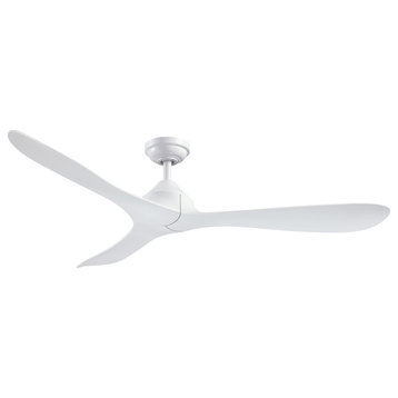 56 in Remote control Modern Ceiling Fan with DC Reversible Motor, White