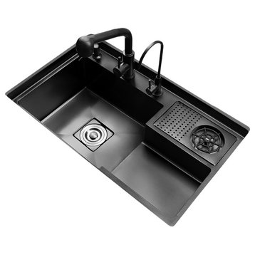 Modern Nano-Stepped 304 Stainless Steel Vegetable Washing Sink for Kitchen, L30.7xw18.9" / L78xw48cm A2-Xa