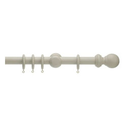 Stone pole, with Classic ball finial - Curtain Poles
