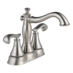 Delta Cassidy Two Handle Centerset Lavatory w/ Metal Pop-Up - Bathroom Sink Faucets