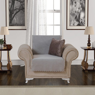 Chiara Rose Anti-slip Armless Sofa Cover Furniture Protector Chair Size Diamond