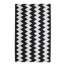 Haveli Chevron Black by The Rug Company - Area Rugs