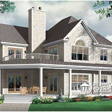 Lake Cottage home design - The Heritage 2 - Plan no. 3832 by Drummond House Plan