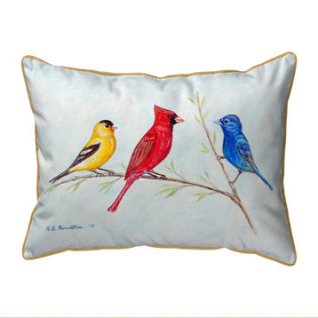 Three Birds Large Indoor/Outdoor Pillow 16x20