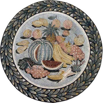 Fruits Kitchen Mosaics Medallion 48"x48"