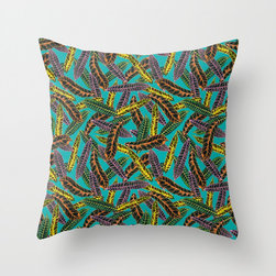 Crotons on Aqua - Seat Cushions